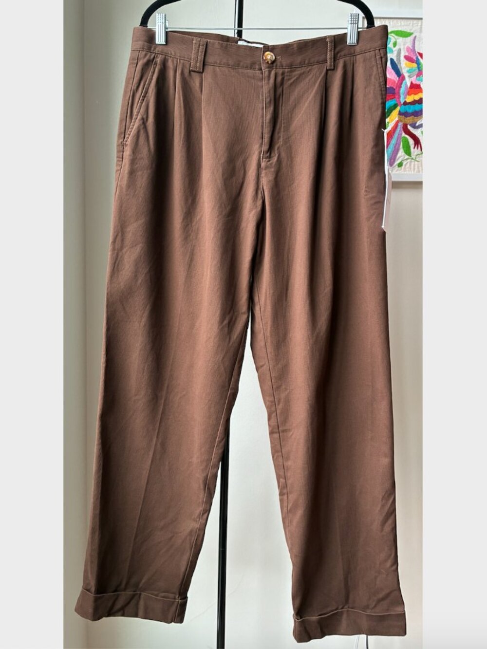 Casual Corduroy Pants for Men in Brown